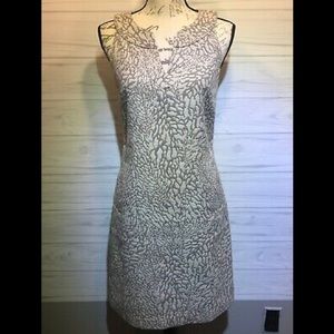Banana Republic Off White Taupe Animal Print dress